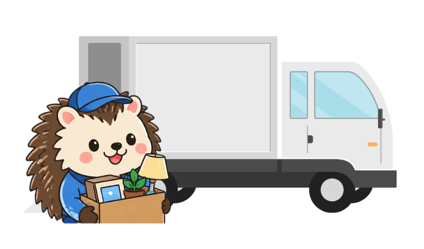 足立区不用品回収センターのスタッフと回収車両